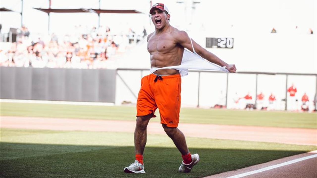 WATCH: AJ Ferrari Fires Out Perfect First Pitch, Goes Crazy, Flexes, Rips Off Shirt | Pokes Report