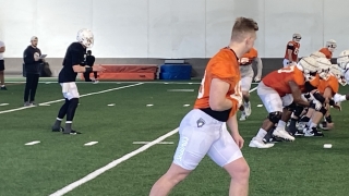 Officials and Recruits on Hand for Oklahoma State's First Real Scrimmage of Spring
