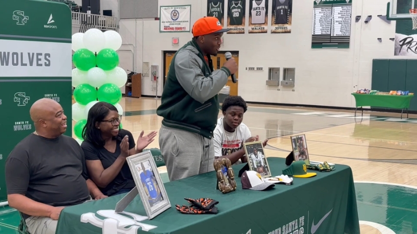 Landen Anderson and Santa Fe Coach Kyle White Talk Oklahoma State Pledge