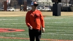 Watch: Eric Morris Talks First Practice of Spring Football